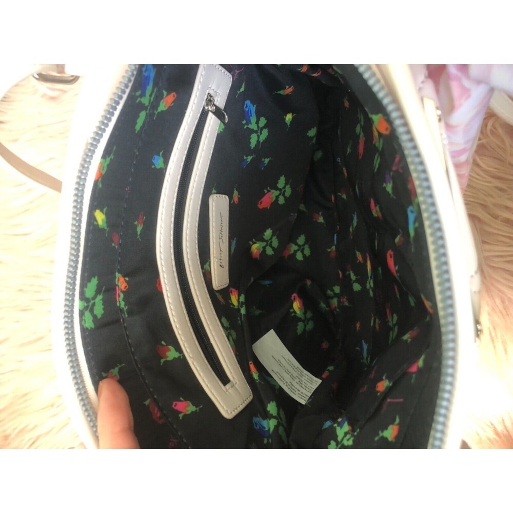 Betsey Johnson XO Aaliya Shopper with Scarf Pink Tote Shoulder Bag Purse White - Picture 3 of 3